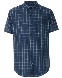 OSKLEN Linen Plaid Short Sleeve Shirt