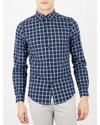 Ben Sherman Twisted Grid Check Long Sleeve Shirt