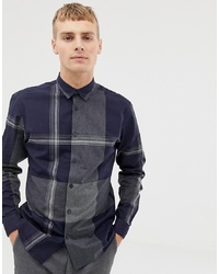Selected Homme Block Check Shirt In Slim Fit