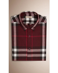 Burberry Check Cotton Flannel Shirt