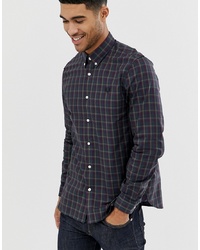 Fred Perry Check Shirt In Navy