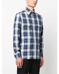 Tom Ford Gradient Effect Checked Shirt