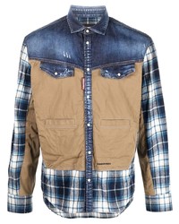 DSQUARED2 Panelled Long Sleeve Shirt