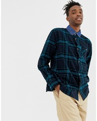 Weekday Plumber Shirt In Blue Check