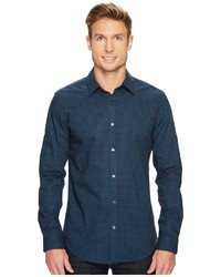 Calvin Klein Slim Fit Infinite Cool End On End Shadow Check Button Down Shirt Clothing