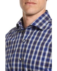 Maker & Company Tailored Fit Grid Check Sport Shirt