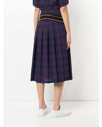 Facetasm Checked Midi Skirt