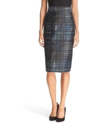 Milly Confetti Check Pencil Skirt