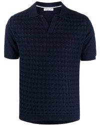 Manuel Ritz Argyle Knit Polo Shirt
