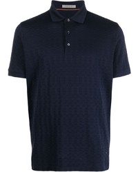Corneliani Check Pattern Short Sleeve Polo Shirt