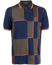 Fred Perry Checkerboard Print Polo Shirt
