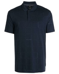 Armani Exchange Grid Print Polo Shirt