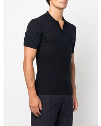 Orlebar Brown Horton Checkerboard Knit Polo Shirt