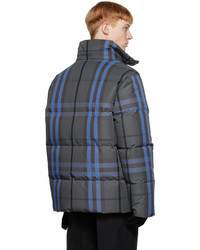 Burberry Gray Check Down Jacket