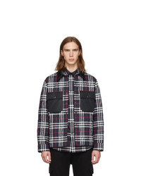 Burberry Navy Quilted Check Jacket