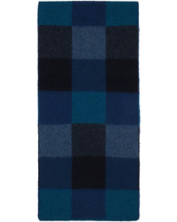 Paul Smith Blue Oversized Check Scarf