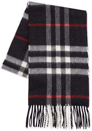 burberry navy check scarf