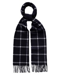 Eton Check Wool Scarf In Blue At Nordstrom