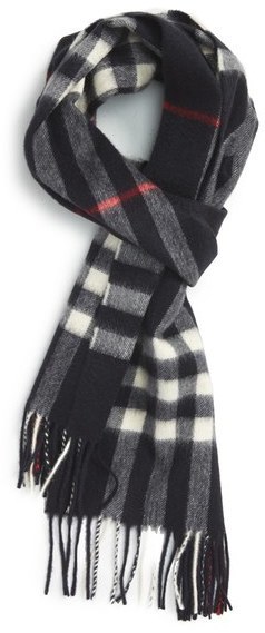 navy burberry scarf