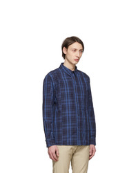 A.P.C. Blue And Navy Unconventional Over Shirt