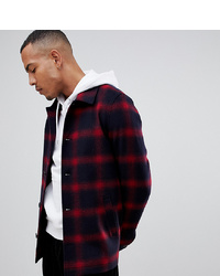 ASOS DESIGN Tall Wool Mix Button Through Jacket In Heritage Check