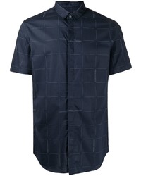 Armani Exchange Check Print Fitted Shirt
