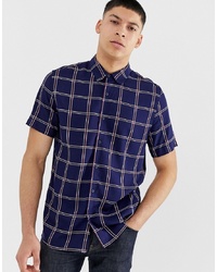 New Look Regular Fit Shirt In Navy Check