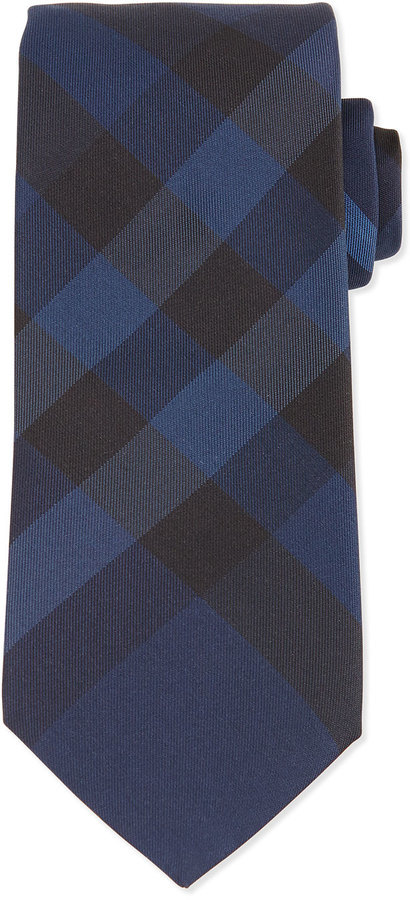 navy burberry tie