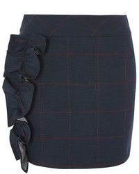 Topshop Check Frill Detail Skirt