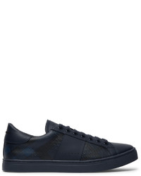 Navy Check Sneakers