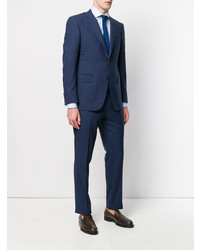 Canali Checkered Print Two Piece Suit