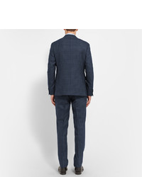 Canali Navy Prince Of Wales Checked Wool Suit
