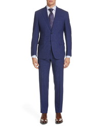 Canali Siena Soft Regular Fit Plaid Wool Suit