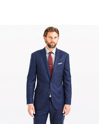 Ludlow Suit Jacket In Windowpane Italian Wool Flannel