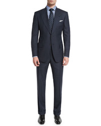 Tom Ford Windsor Base Windowpane Two Piece Suit Navy