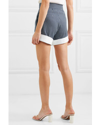 Sara Battaglia Checked Cotton Blend Tweed Shorts