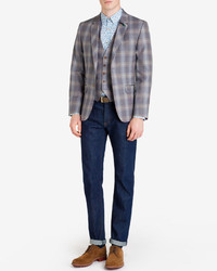 Ted Baker Argaw Checked Wool Vest
