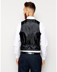 Asos Brand Slim Fit Vest In Check