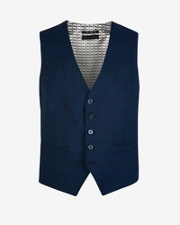 Ted Baker Roibosw Checked Wool Suit Vest