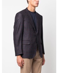 Canali Check Pattern Wool Blazer
