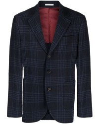 Brunello Cucinelli Check Pattern Wool Blend Blazer