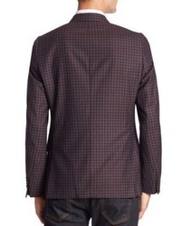 Paul Smith Checkered Wool Two Button Jacket
