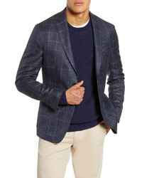 Fit Windowpane Wool Blend Sport Coat