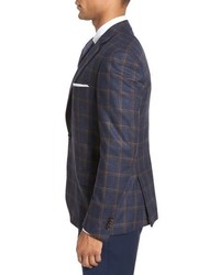 Peter Millar Flynn Classic Fit Windowpane Wool Cashmere Sport Coat
