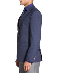 BOSS Johnstons Trim Fit Windowpane Wool Sport Coat