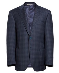 Canali Siena Classic Fit Check Wool Sport Coat
