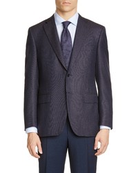Canali Sienna Soft Classic Fit Check Silk Wool Sport Coat