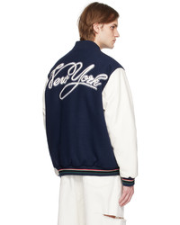 Tommy Jeans Navy Embroidered Bomber Jacket