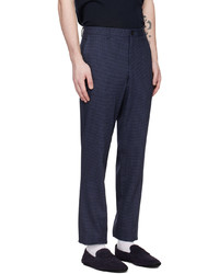 Ps By Paul Smith Blue Check Trousers