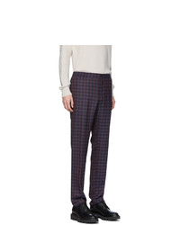 Etro Blue Check Wool Trousers